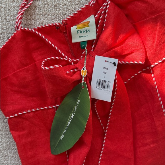 FARM Rio Red Scalloped Hem Dress - Picture 4 of 8